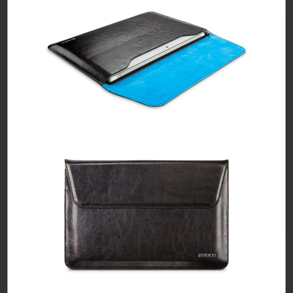 Maroo Black Leather Sleeve for Surface Pro/Laptop – 9”x13” – Discontinued‎